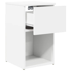 vidaXL Bed Cabinet White 29 x 31.5 x 49 cm Engineered Wood 5