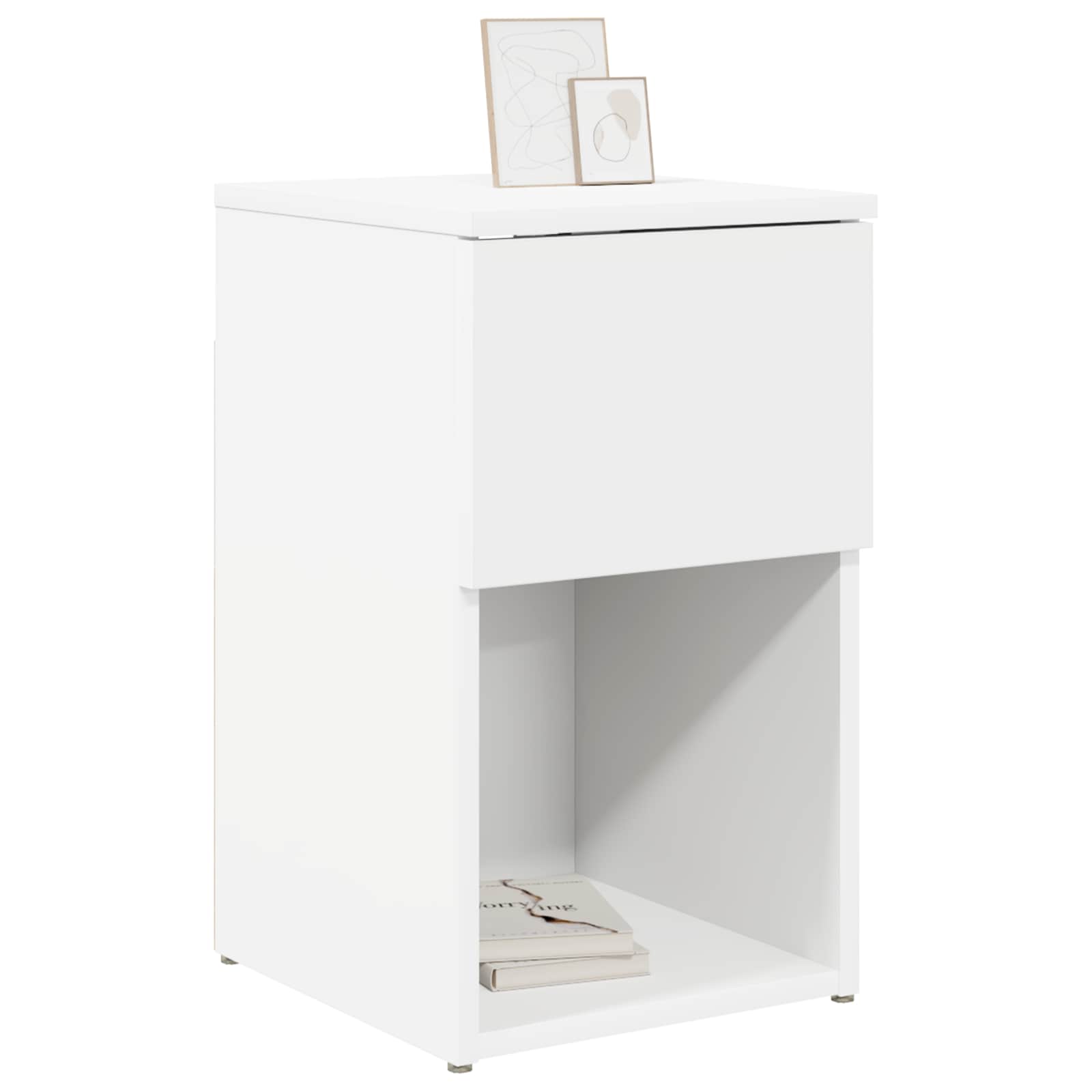 vidaXL Bed Cabinet 2 pcs White 29 x 31.5 x 49 cm Engineered Wood 3