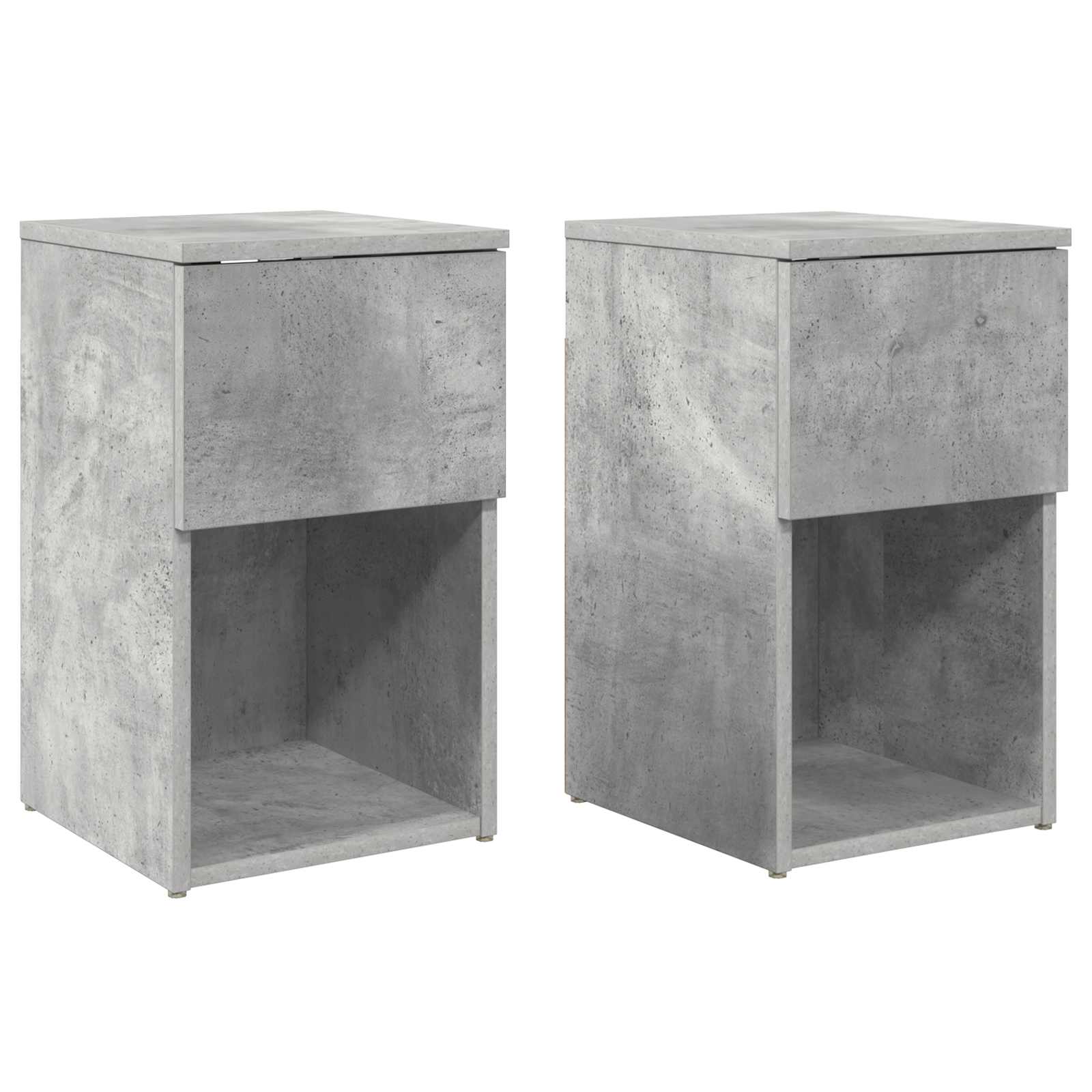 vidaXL Bed Cabinet 2 pcs Concrete Grey 29 x 31.5 x 49 cm 2