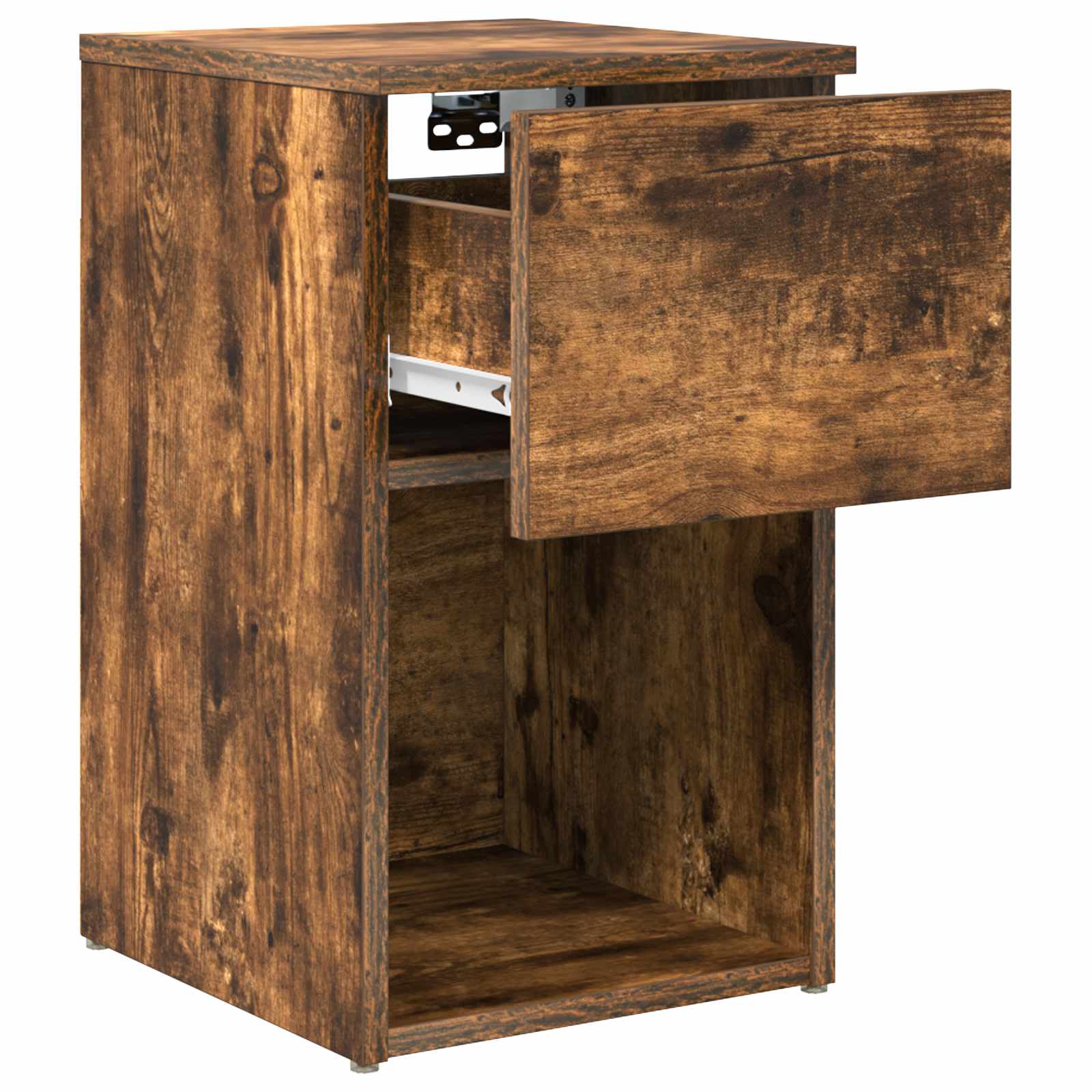 vidaXL Bed Cabinet Smoked Oak 29 x 31.5 x 49 cm Engineered Wood 5