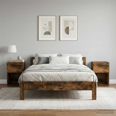 vidaXL Bed Cabinet 2 pcs Smoked Oak 29 x 31.5 x 49 cm Engineered Wood 1