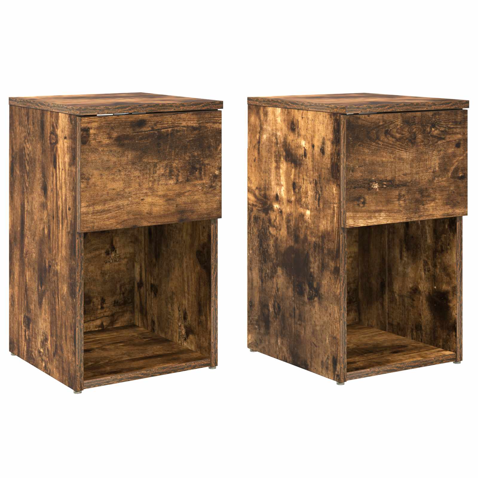 vidaXL Bed Cabinet 2 pcs Smoked Oak 29 x 31.5 x 49 cm Engineered Wood 2
