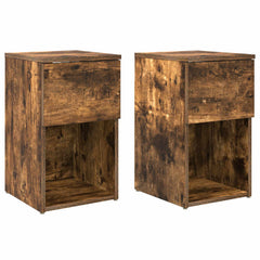 vidaXL Bed Cabinet 2 pcs Smoked Oak 29 x 31.5 x 49 cm Engineered Wood 2