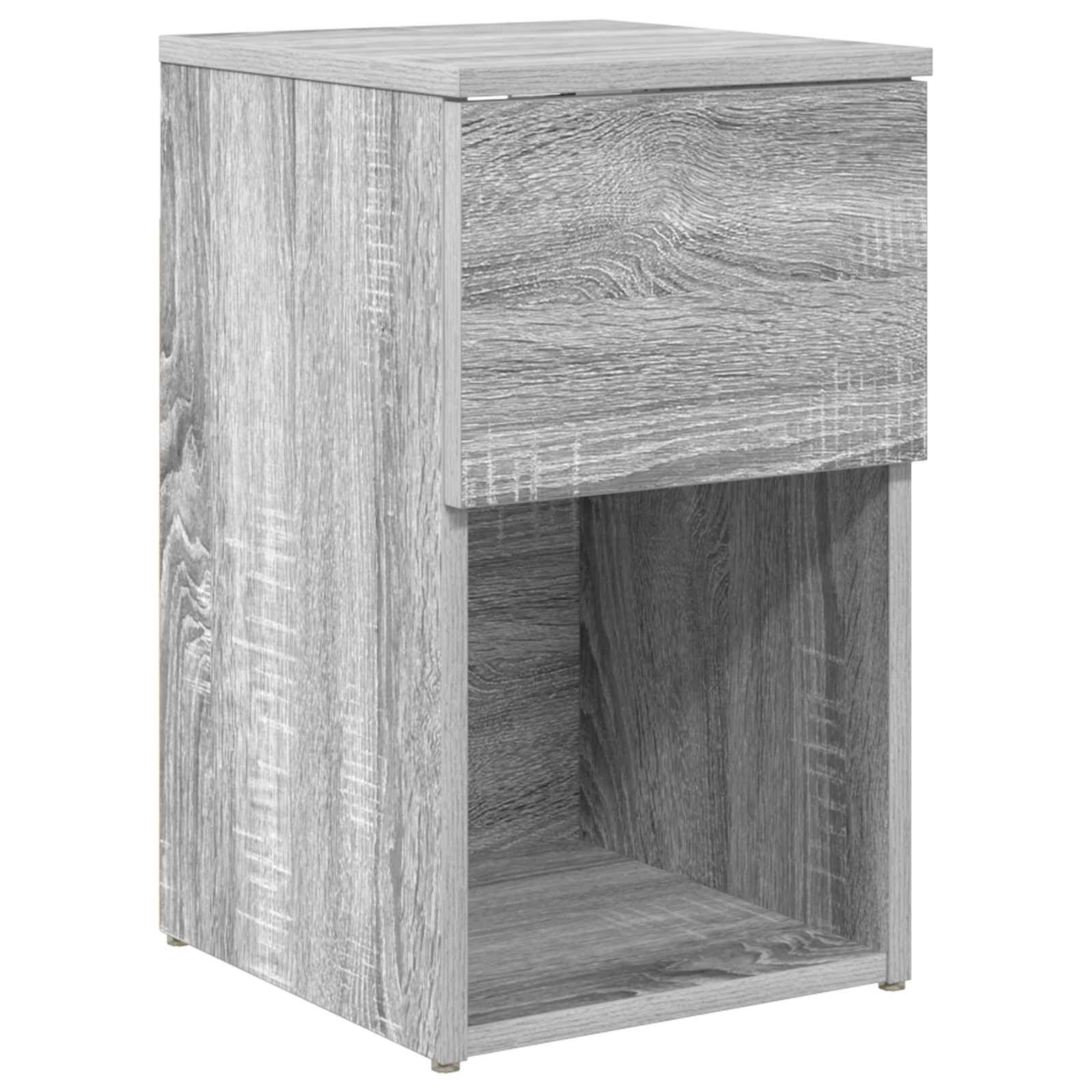 vidaXL Bed Cabinet Grey Sonoma 29 x 31.5 x 49 cm Engineered Wood 2