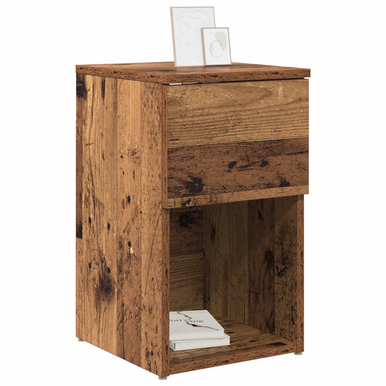 vidaXL Bed Cabinet Old Wood 29 x 31.5 x 49 cm Engineered Wood 3