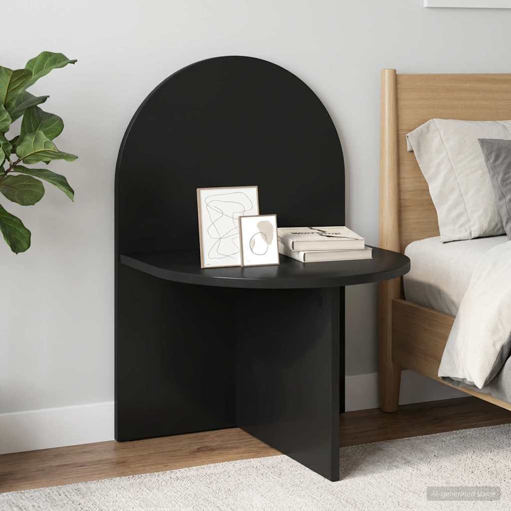 vidaXL Bedside Table Black Oak 48 x 49 x 65 cm Engineered Wood 1