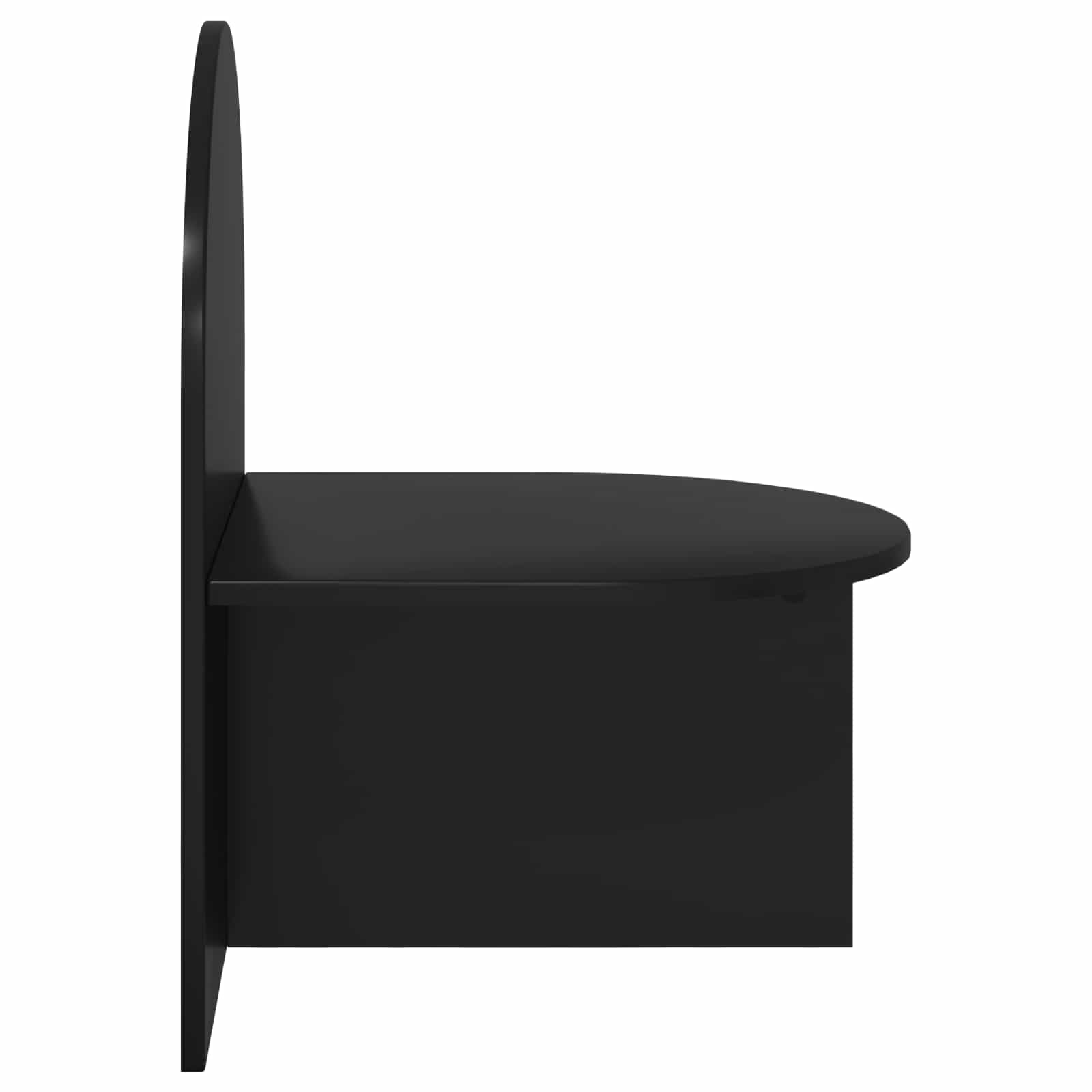 vidaXL Bedside Table Black Oak 48 x 49 x 65 cm Engineered Wood 5