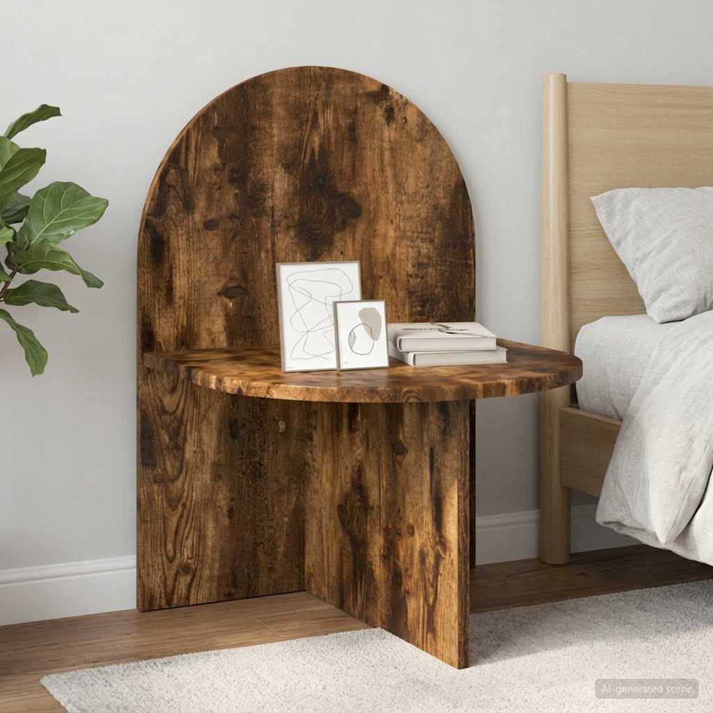 vidaXL Bedside Table Smoked Oak 48 x 49 x 65 cm Engineered Wood 1