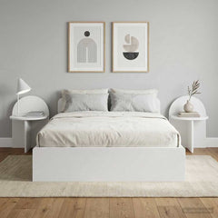 vidaXL Bedside Table 2 pcs White 40 x 35.5 x 45.5 cm Engineered Wood 4