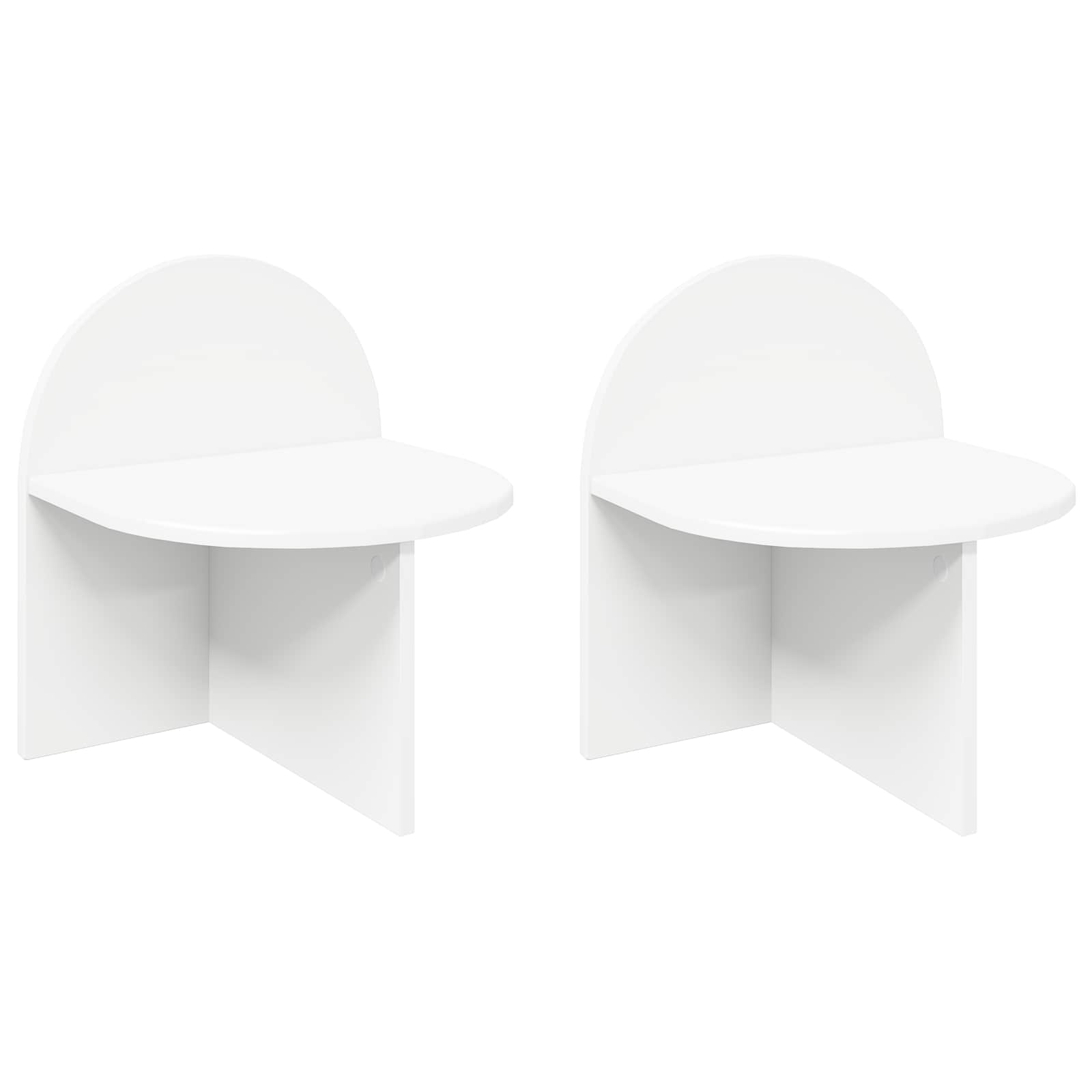 vidaXL Bedside Table 2 pcs White 40 x 35.5 x 45.5 cm Engineered Wood 2