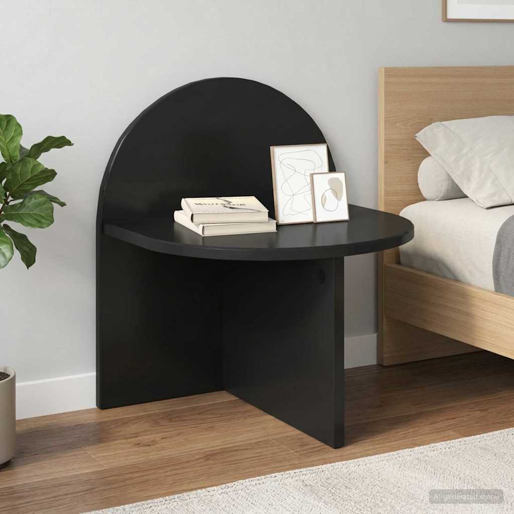 vidaXL Bedside Table 2 pcs Black Oak 40 x 35.5 x 45.5 cm 1