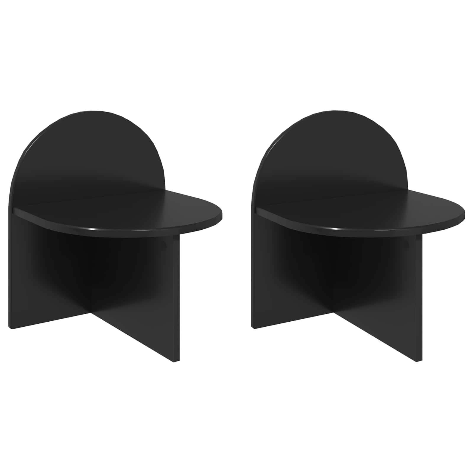 vidaXL Bedside Table 2 pcs Black Oak 40 x 35.5 x 45.5 cm 2