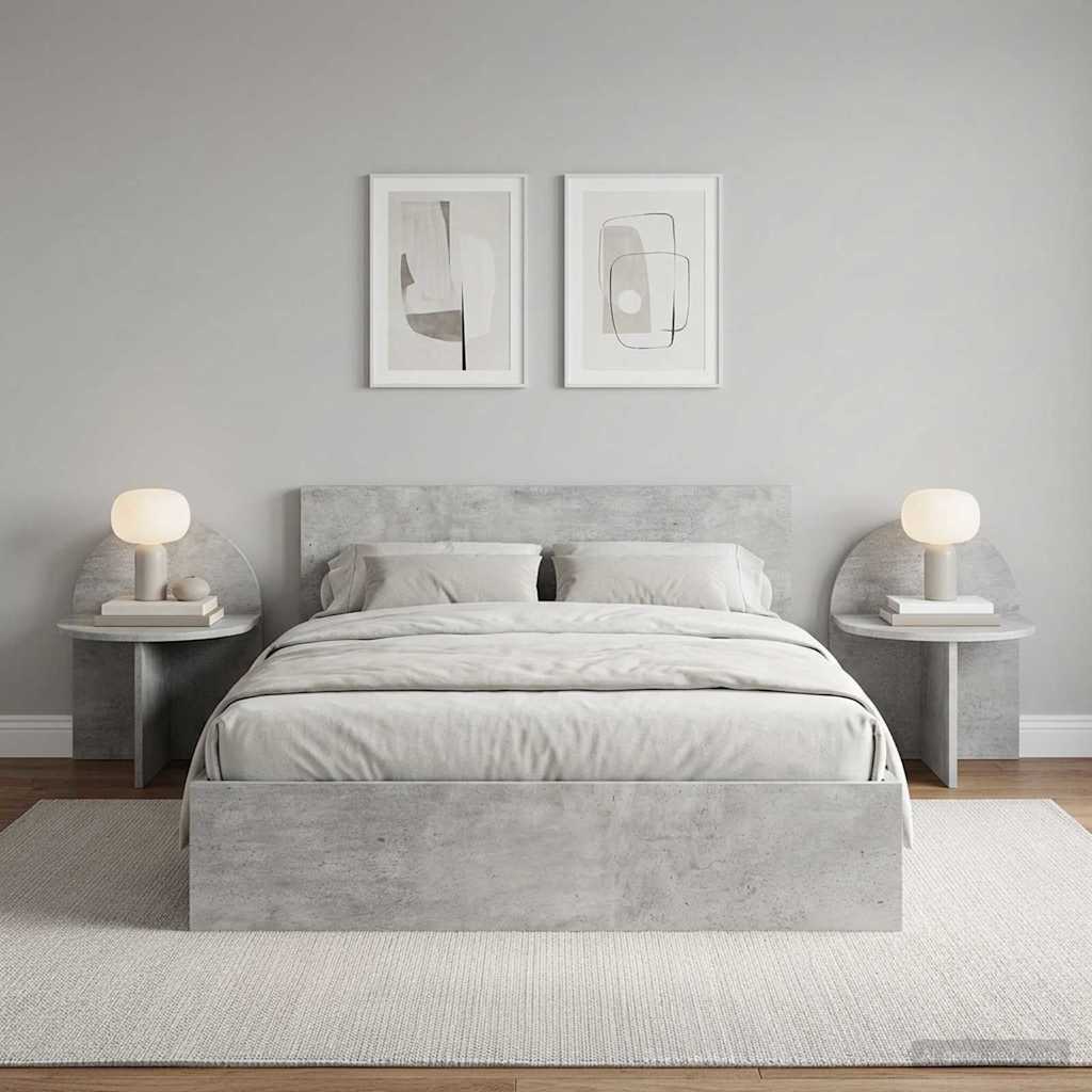 vidaXL Bedside Table 2 pcs Concrete Grey 40 x 35.5 x 45.5 cm 4