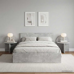 vidaXL Bedside Table 2 pcs Concrete Grey 40 x 35.5 x 45.5 cm 4