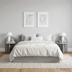 vidaXL Bedside Table 2 pcs Grey Sonoma 40 x 35.5 x 45.5 cm 1