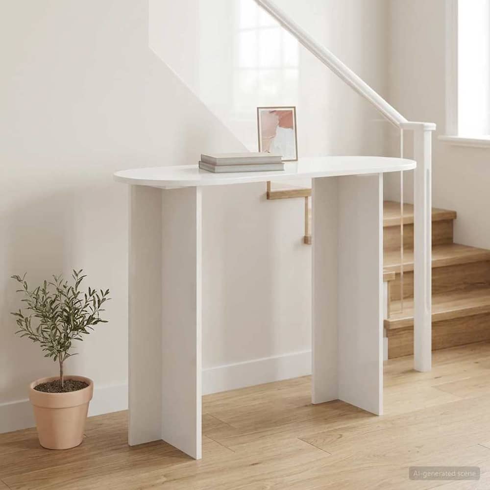 Console Table 100 x 39.5 x 75 cm Engineered Wood High gloss white