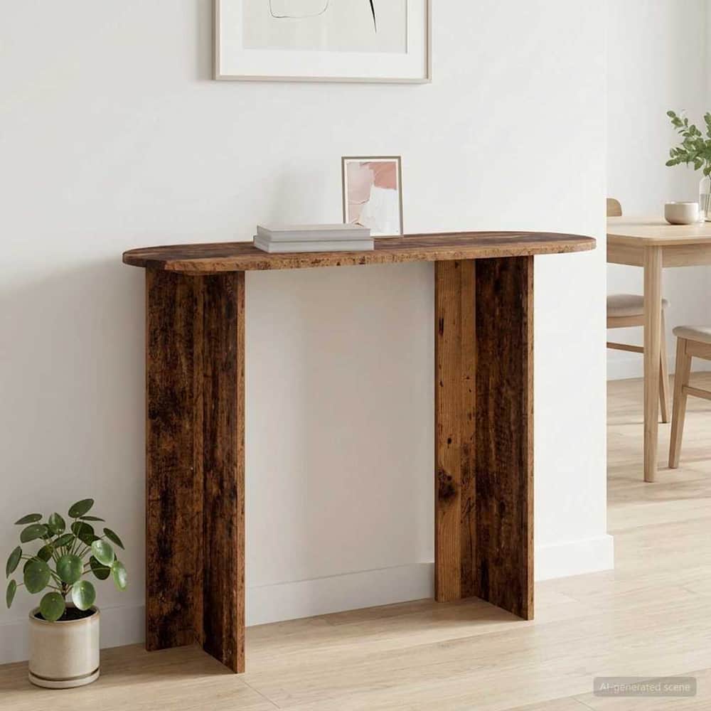 Console Table 100 x 39.5 x 75 cm Engineered Wood Old wood