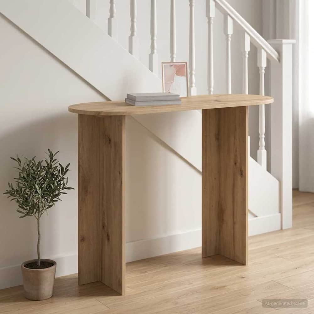 Console Table 100 x 39.5 x 75 cm Engineered Wood Artisan oak