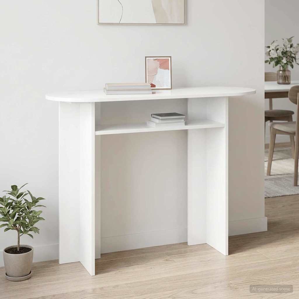 Console Table 100 x 39.5 x 75 cm Engineered Wood White