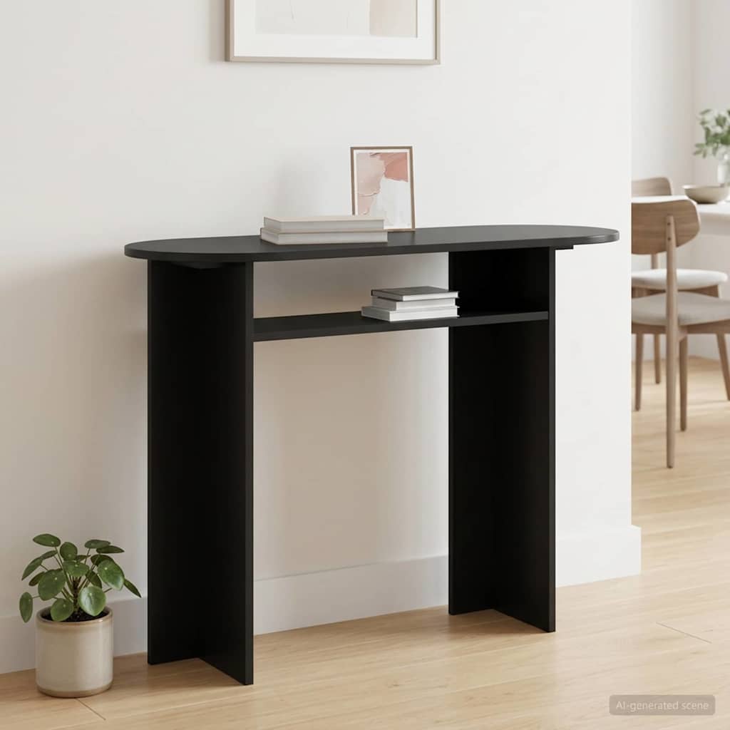 Console Table 100 x 39.5 x 75 cm Engineered Wood Black