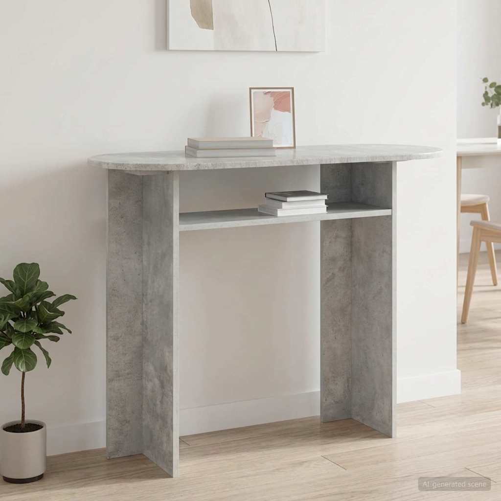Console Table 100 x 39.5 x 75 cm Engineered Wood Concrete grey