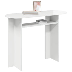 vidaXL Console Table High Gloss White 100 x 39.5 x 75 cm 3