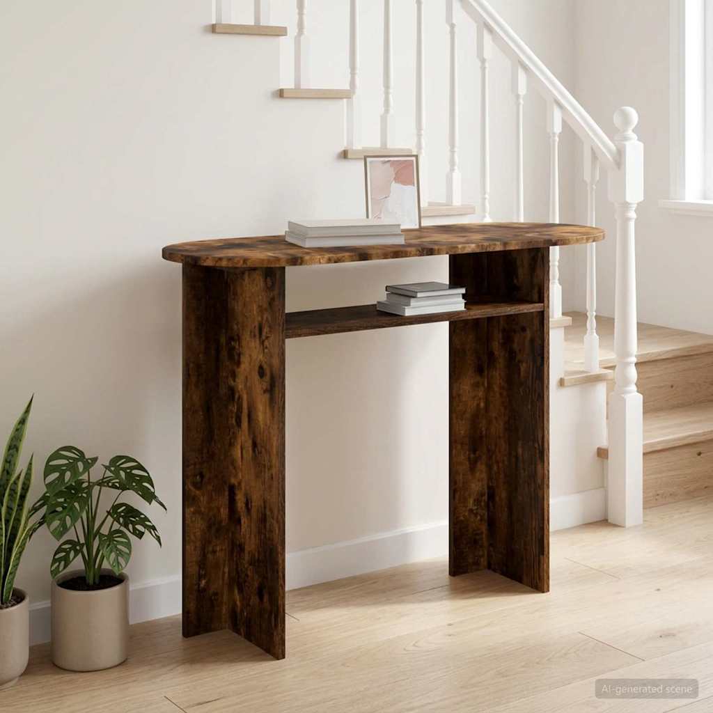 Console Table 100 x 39.5 x 75 cm Engineered Wood Smoked oak