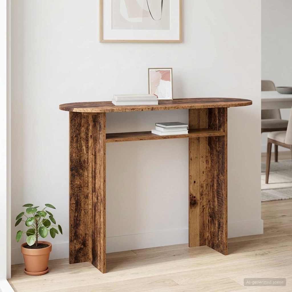 Console Table 100 x 39.5 x 75 cm Engineered Wood Old wood