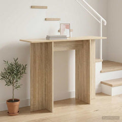 vidaXL Console Table Sonoma Oak 100 x 30 x 75 cm Engineered Wood 4