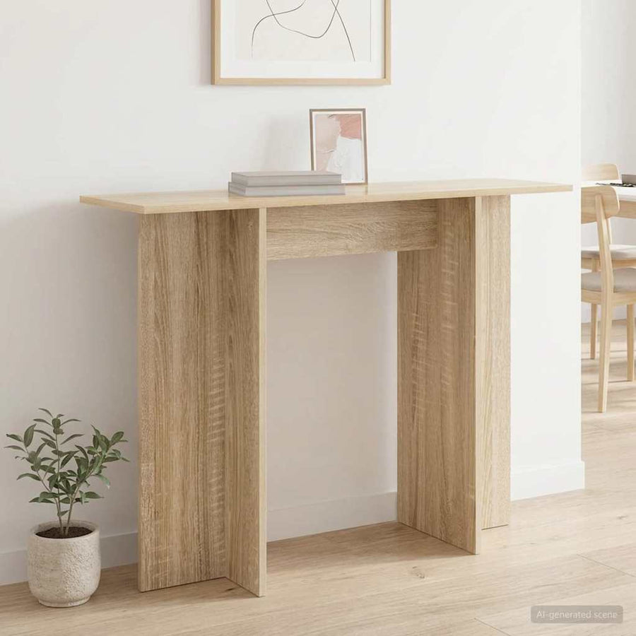 vidaXL Console Table Sonoma Oak 100 x 30 x 75 cm Engineered Wood 1