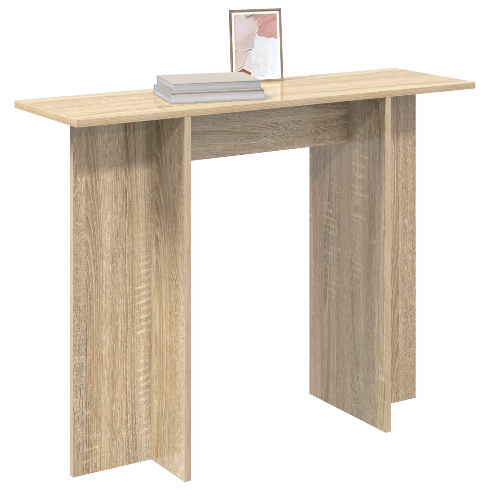 vidaXL Console Table Sonoma Oak 100 x 30 x 75 cm Engineered Wood 3