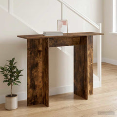 vidaXL Console Table Smoked Oak 100 x 30 x 75 cm Engineered Wood 1