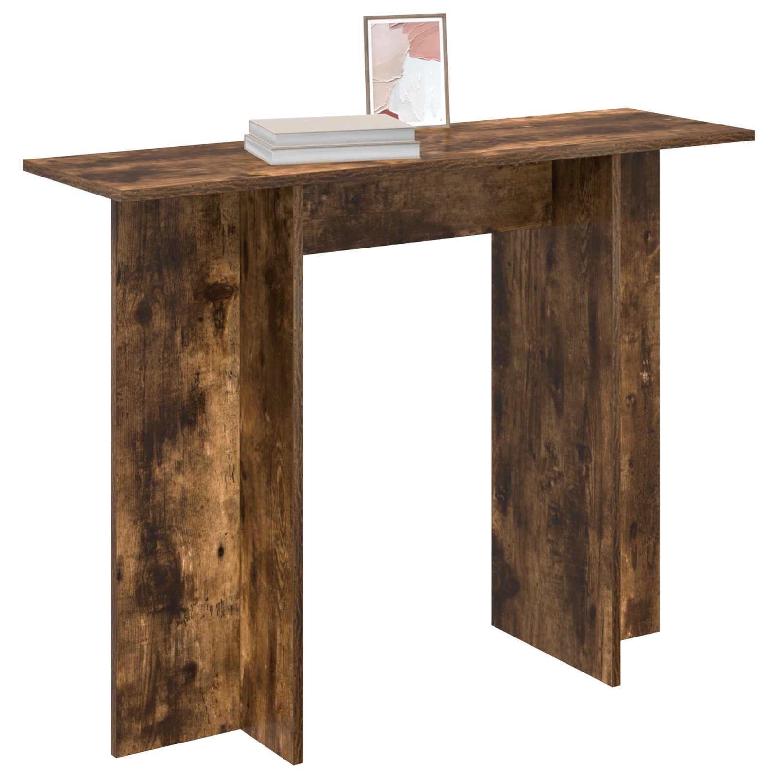 vidaXL Console Table Smoked Oak 100 x 30 x 75 cm Engineered Wood 3