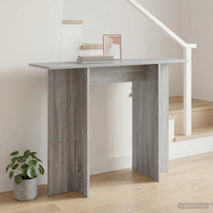 vidaXL Console Table Grey Sonoma 100 x 30 x 75 cm Engineered Wood 4