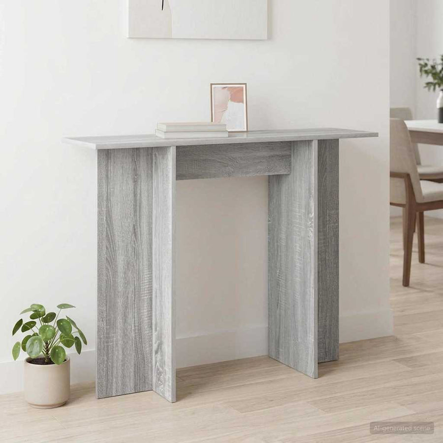 vidaXL Console Table Grey Sonoma 100 x 30 x 75 cm Engineered Wood 1