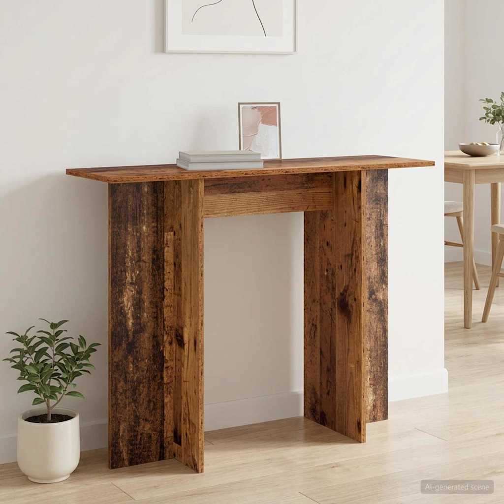 vidaXL Console Table Old Wood 100 x 30 x 75 cm Engineered Wood 1