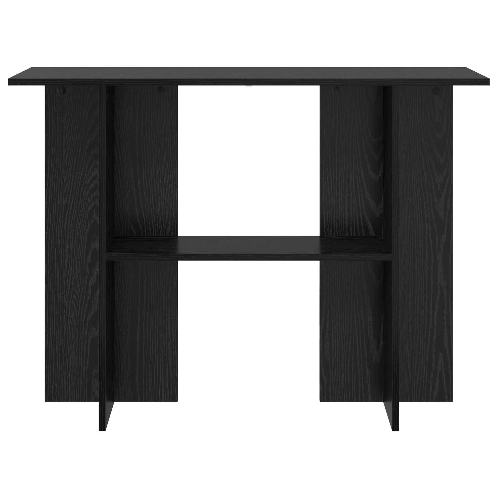 vidaXL Console Table Black Oak 100 x 30 x 75 cm Engineered Wood 5