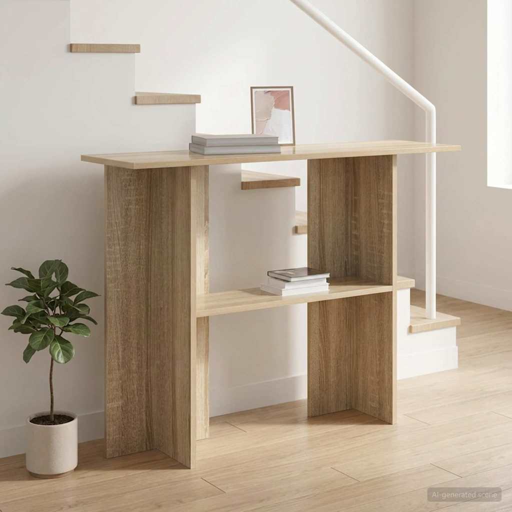 vidaXL Console Table Sonoma Oak 100 x 30 x 75 cm Engineered Wood 1