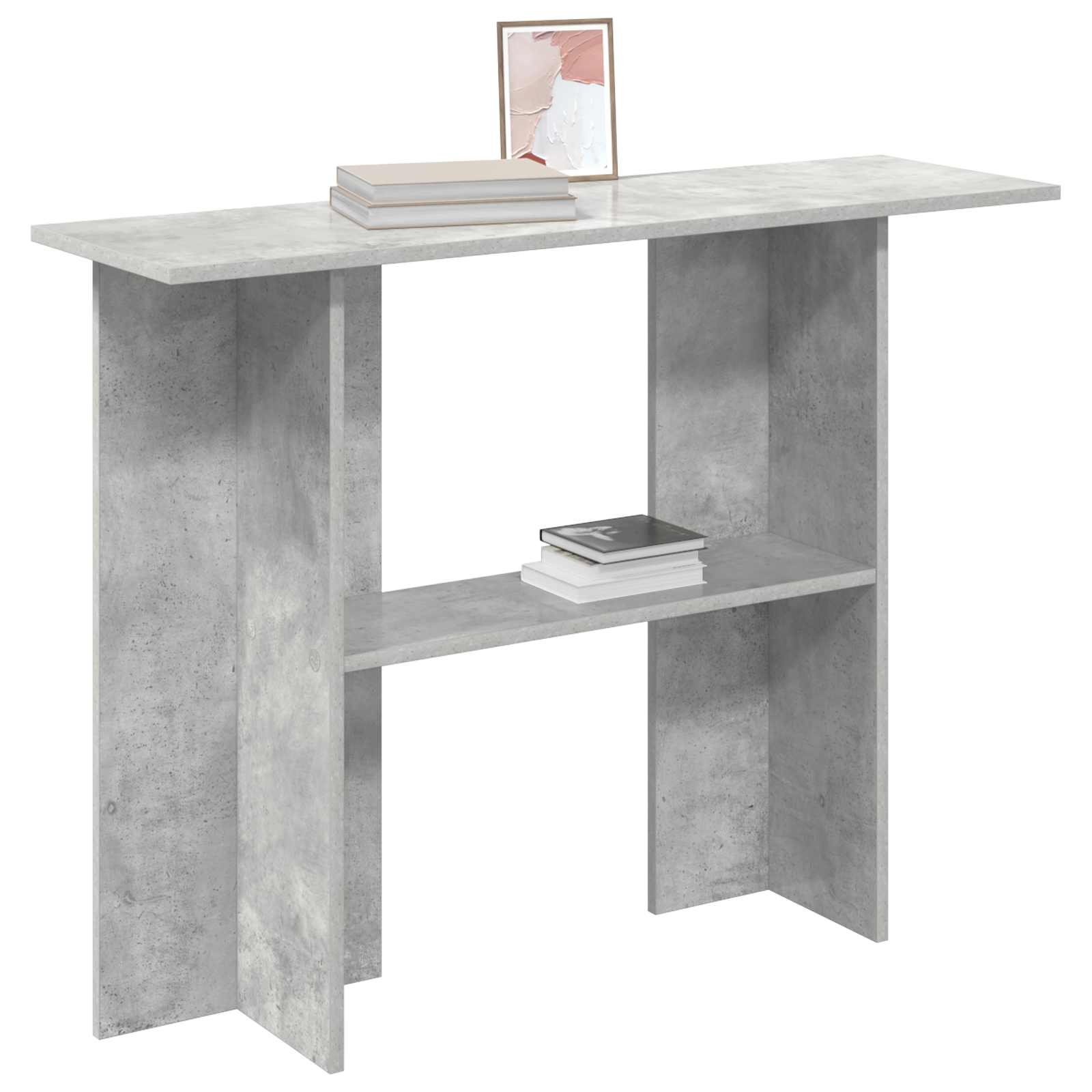 vidaXL Console Table Concrete Grey 100 x 30 x 75 cm Engineered Wood 3