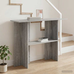 vidaXL Console Table Grey Sonoma 100 x 30 x 75 cm Engineered Wood 1
