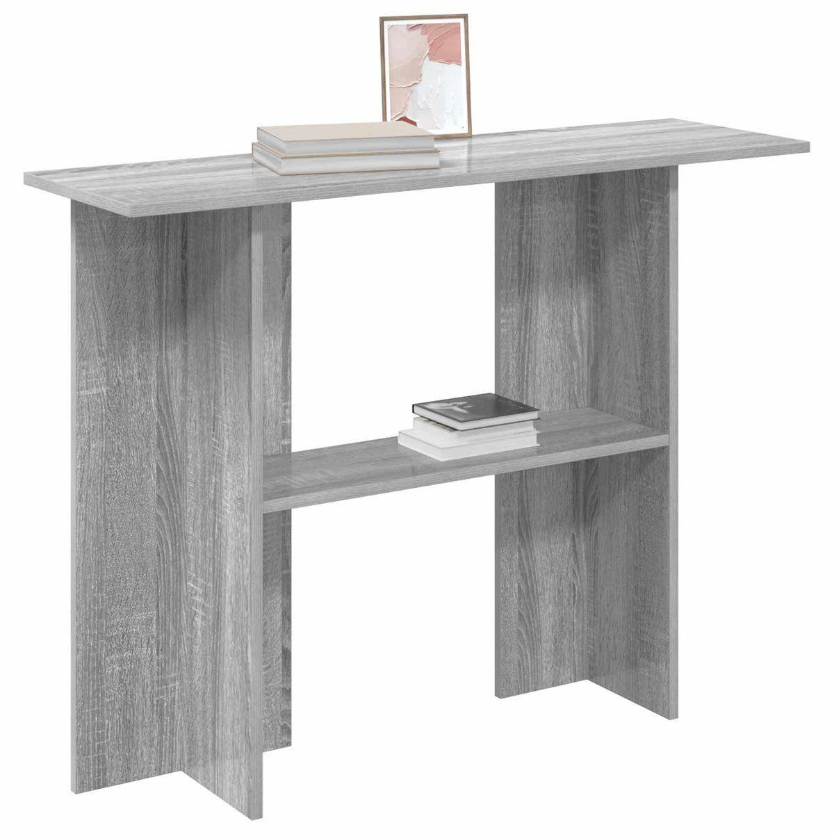 Console Table 100 x 30 x 75 cm Engineered Wood Grey sonoma