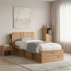 vidaXL Headboard Cabinet Artisan Oak 80 cm Engineered Wood 1