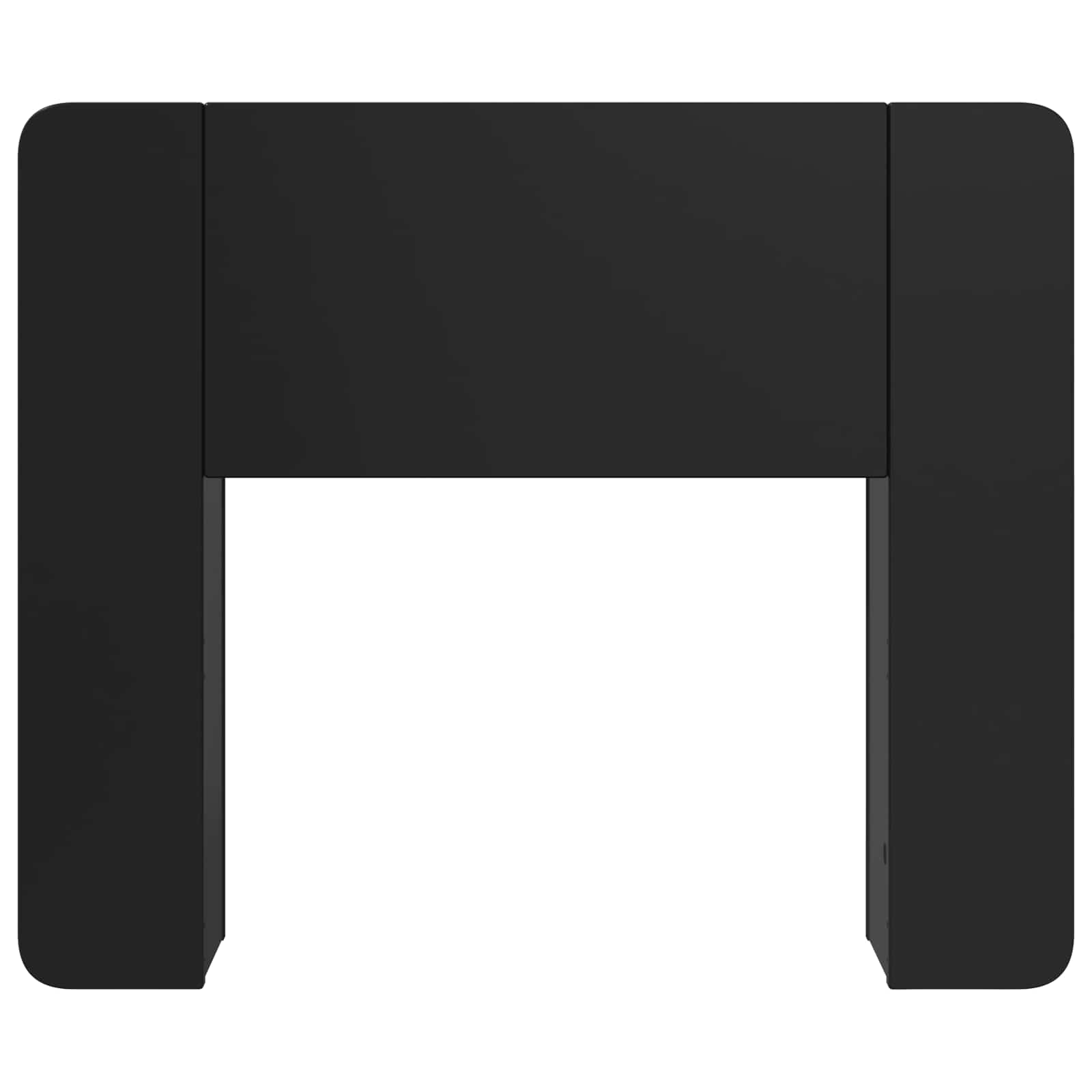 vidaXL Headboard Cabinet with Storage Black Engineered Wood 5