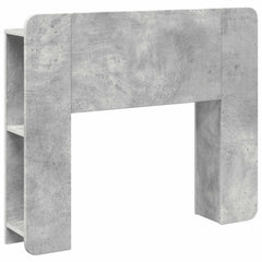 vidaXL Headboard Cabinet with Storage Concrete Grey Engineered Wood 2