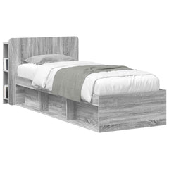 vidaXL Headboard Cabinet with Storage Grey Sonoma Engineered Wood 3