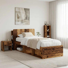 vidaXL Headboard Cabinet with Storage Old Wood Engineered Wood 4