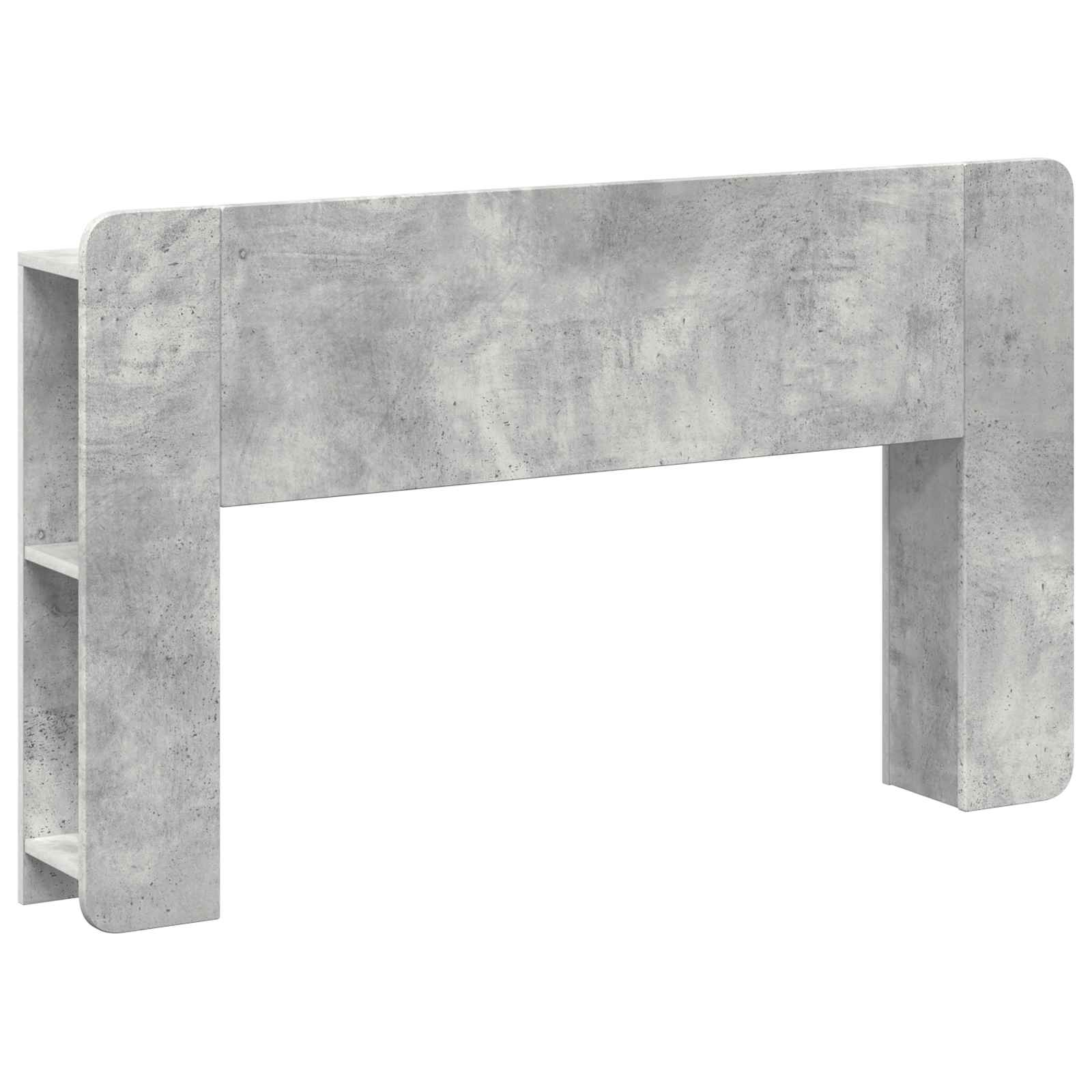 vidaXL Headboard Cabinet with Storage Concrete Grey Engineered Wood 2