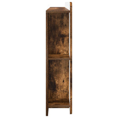 vidaXL Headboard Cabinet with Storage Smoked Oak Engineered Wood 6