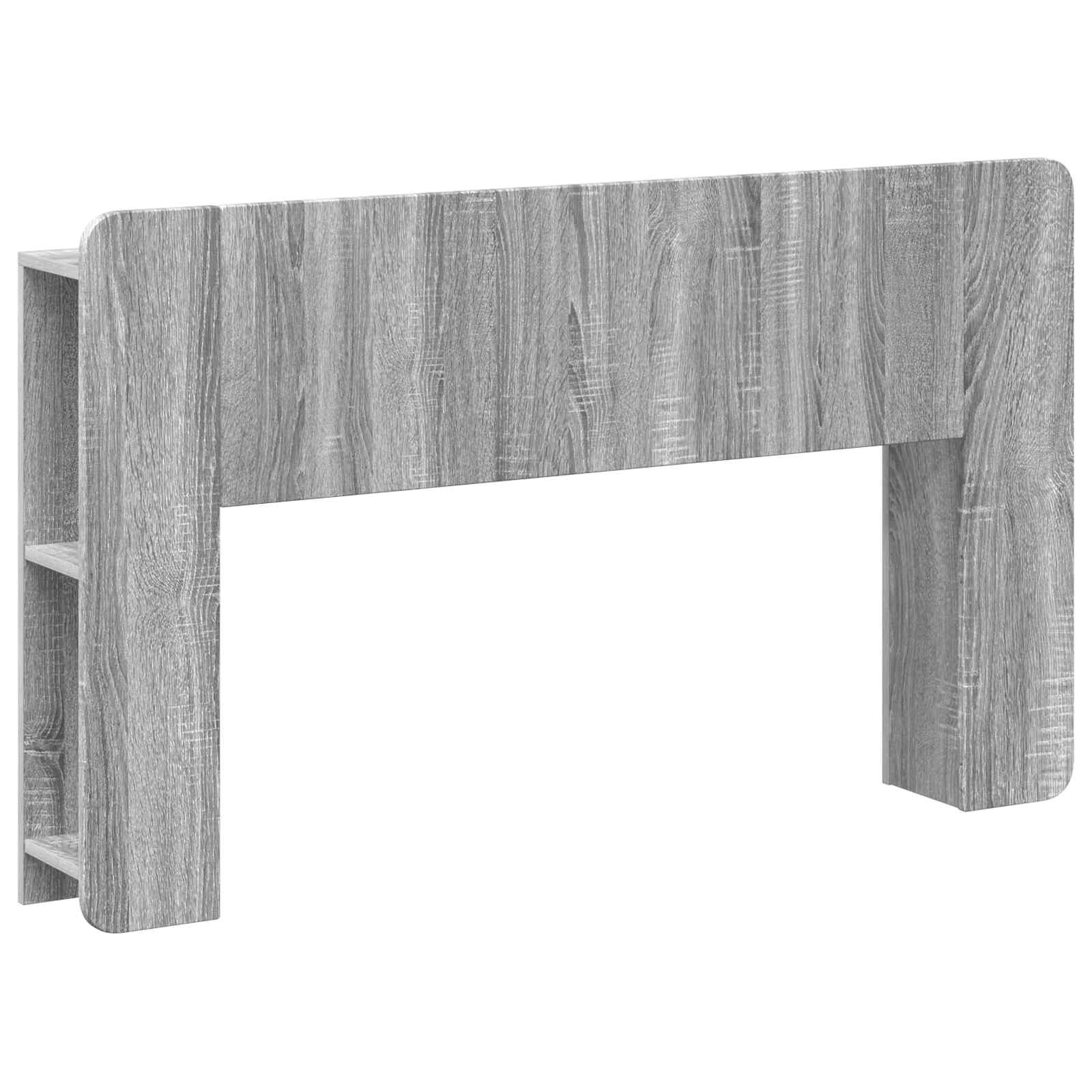 vidaXL Headboard Cabinet with Storage Grey Sonoma Engineered Wood 2