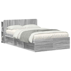 vidaXL Headboard Cabinet with Storage Grey Sonoma Engineered Wood 3